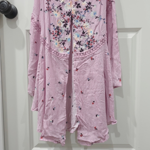 INTIMATELY FREE PEOPLE Purple Floral Maxi Slip Sundress with Plunge Neckline - Picture 6 of 16